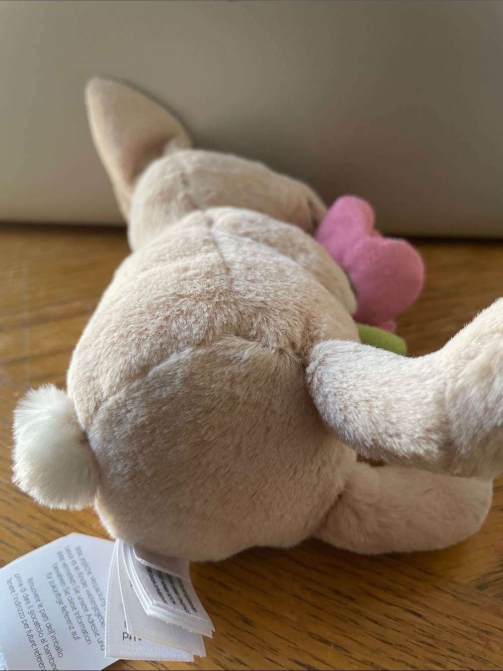 Jellycat Bonnie Bunny with Peony Retired Rare Beige Plush Rabbit NEW with Tags - Picture 5 of 8